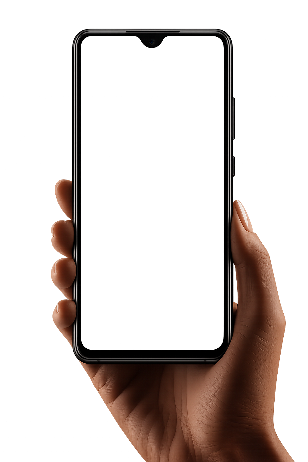 Hand holding phone running Minimal Platter